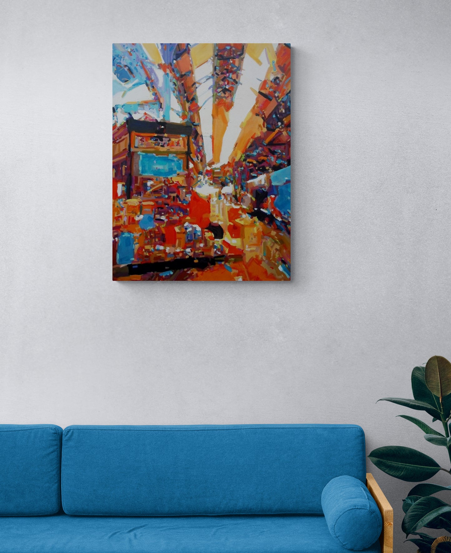 Leeds, Kirkgate market. original painting