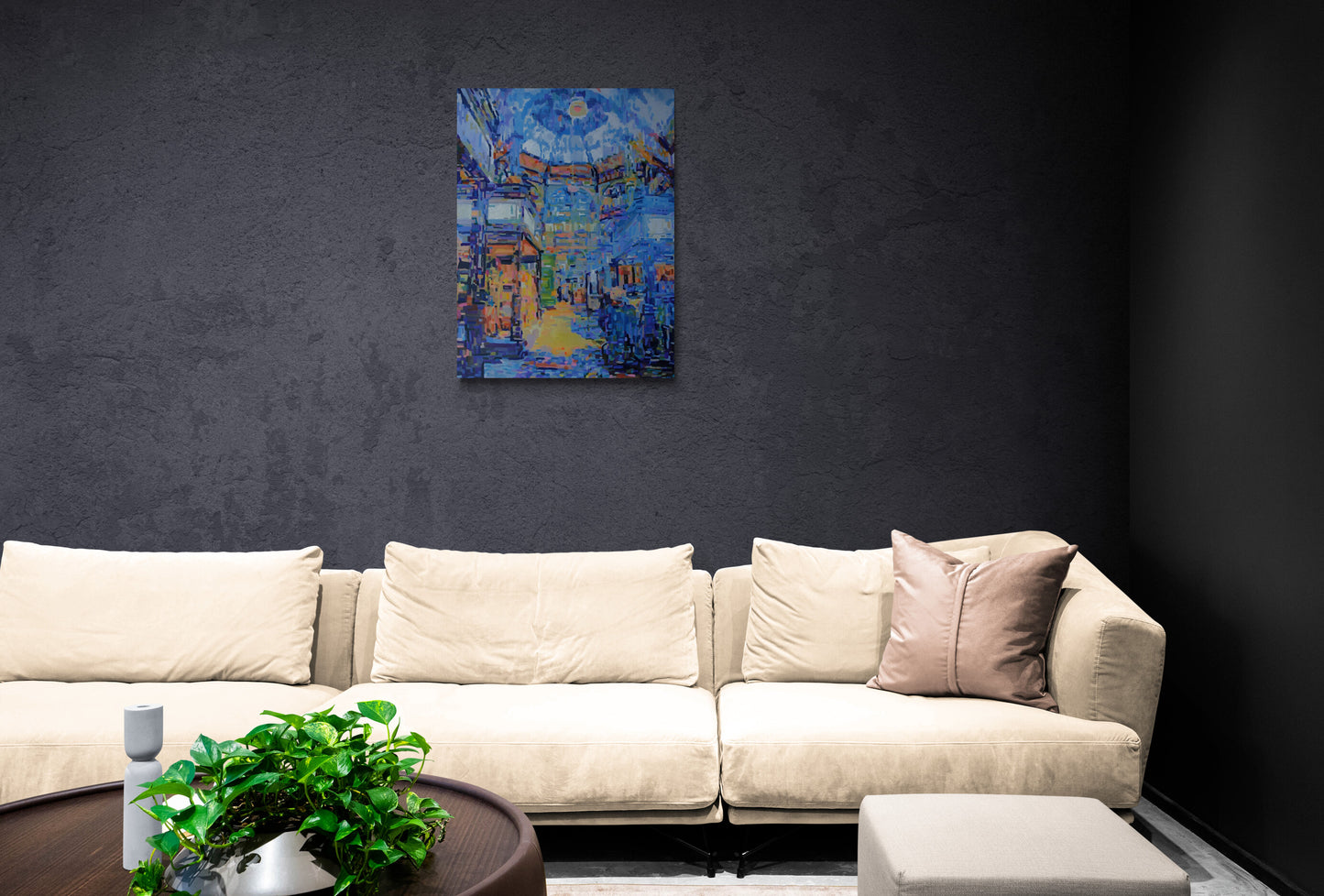 Leeds, Kirkgate Market original oil painting on canvas.